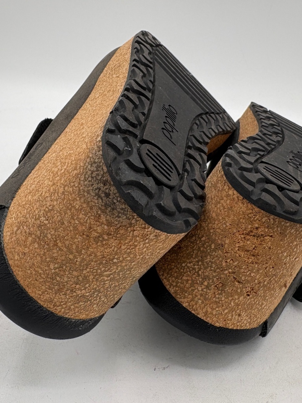 Birkenstock Papillio Fanny Big Buckle Black Oiled Leather Wedge Sz - Picture 6 of 15
